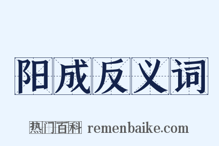 阳成反义词是什么意思的图片